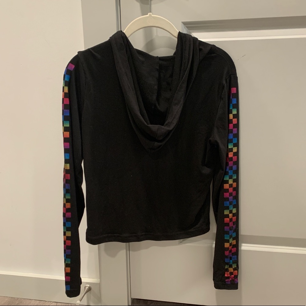 RUE21 - black quarter zip cropped hoodie, size M, in great condition - Picture 5 of 6